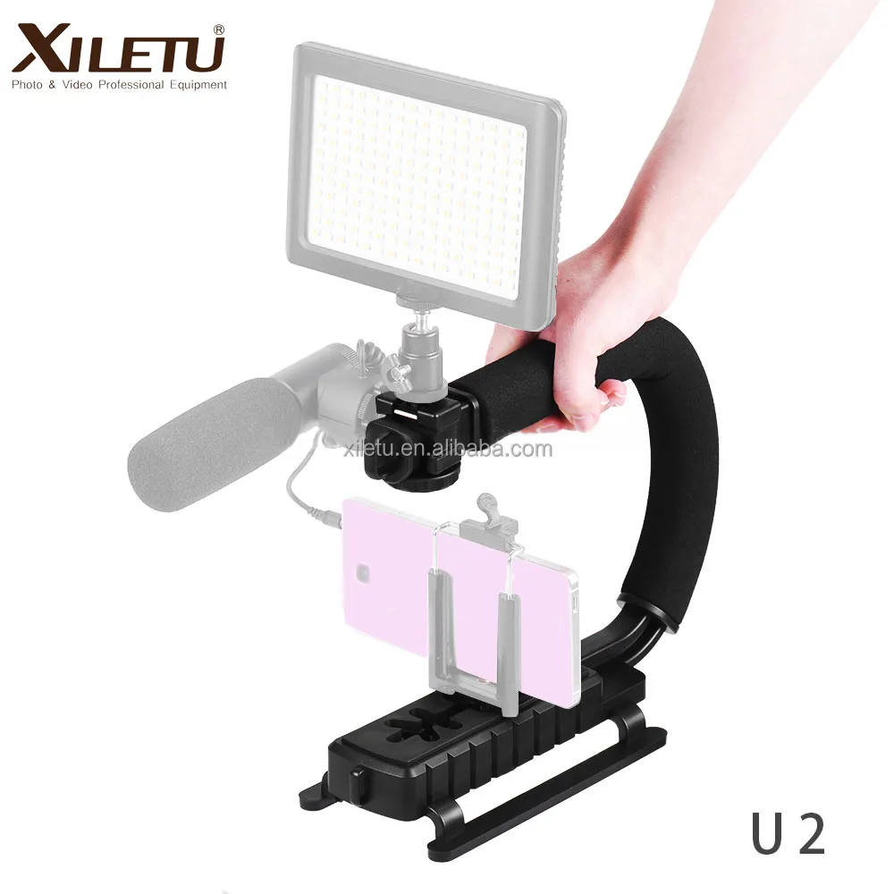 XILETU  U1 U2 Grip Pro Stabilizer Video Handle Camera Mobile Phone Stabilizing Handle For Canon Nikon Pentax DV Camera
