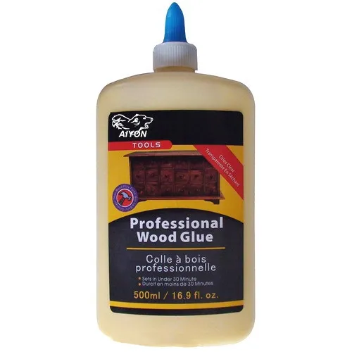 
quick setting wood glue , easy and safe poly bottle packing gold glue 