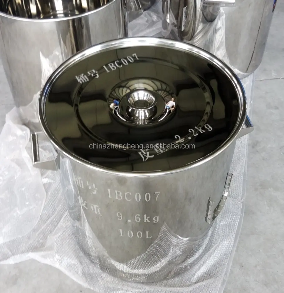 Барабан из нержавеющей стали с крышкой и ручкой