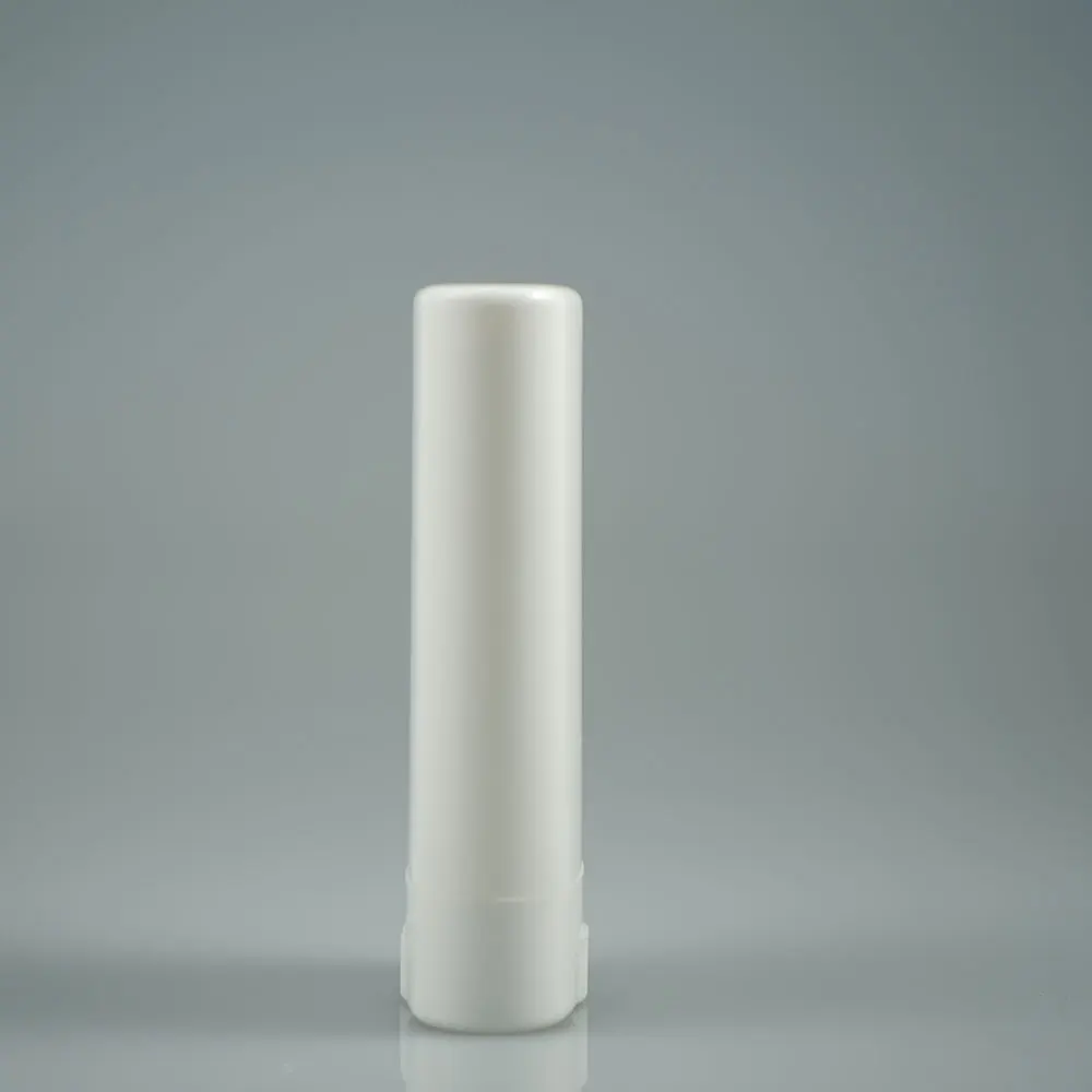 white 15g plastic deodorant tube , oval lip balm tube, oval solid perfume container clay blush tube