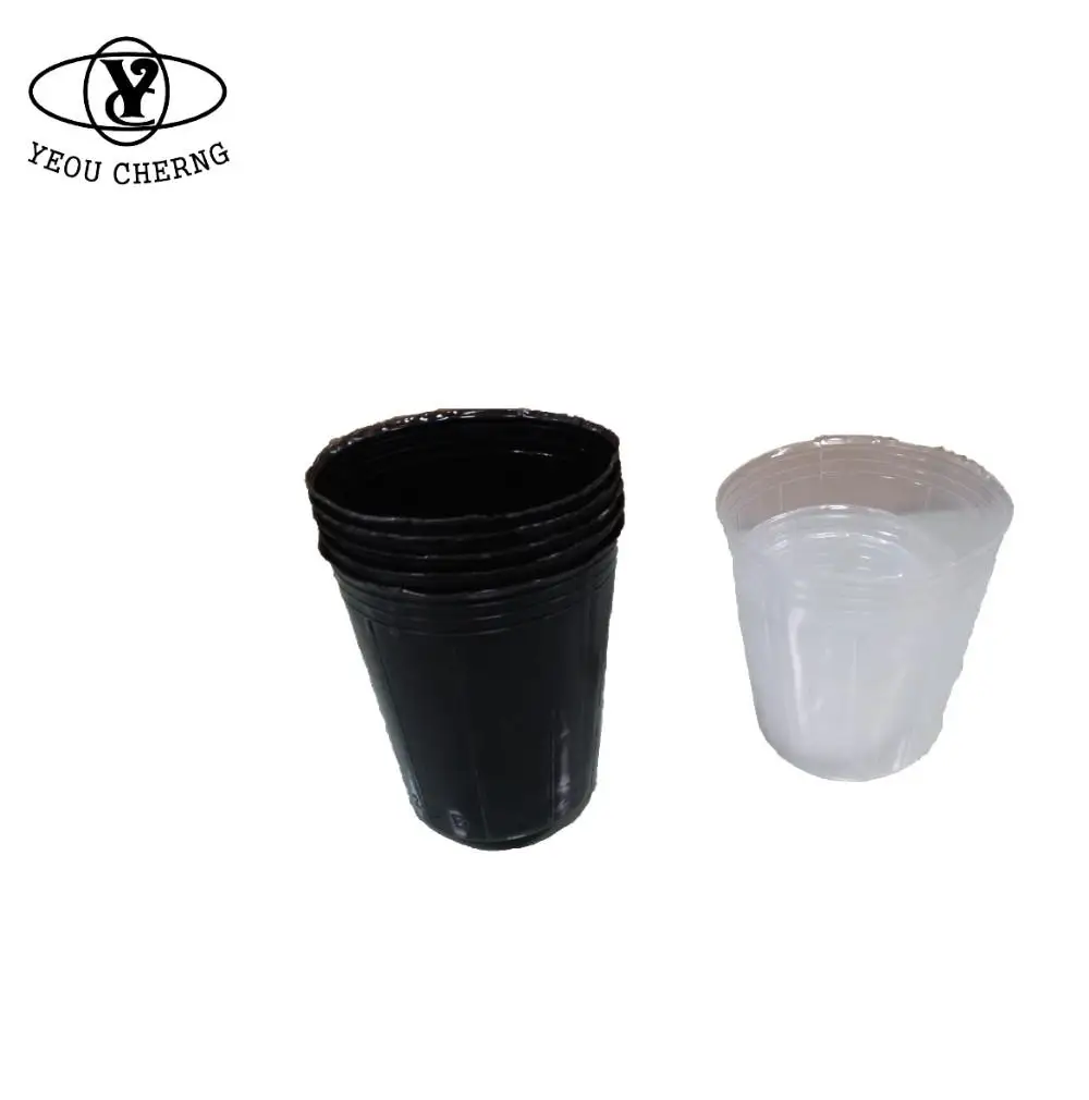 HDPE black plastic nutrition soft pot for orchid