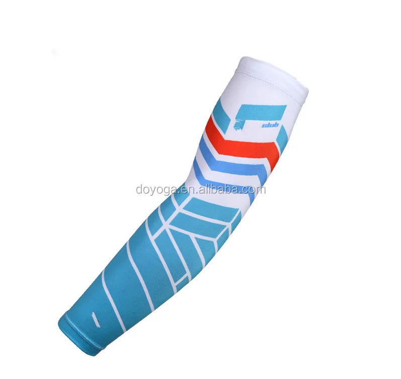 Cool Promotional Custom Sublimation Printed lycra Sports Arm Sleeves