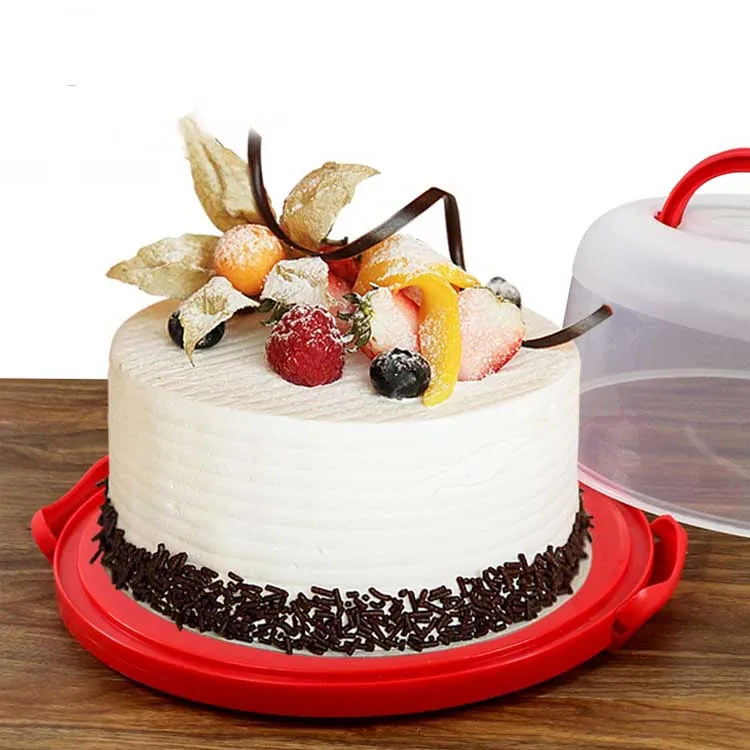 cake box making machine Plastic PP Round Cake Box Plastic Cake Carrier Container