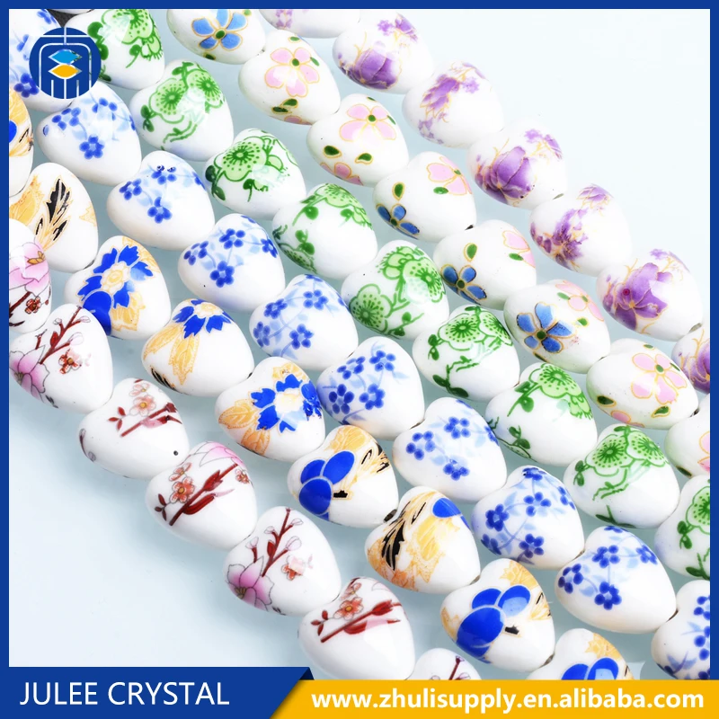 
Yiwu Porcelain Animal Beads Wholesale Round Fancy Ceramic Beads For jewelry making 