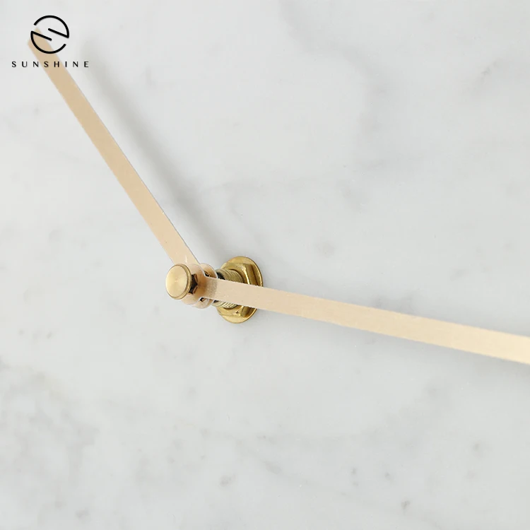 Luxury House Decorative  Hexagon Stone Marble Wall Clock