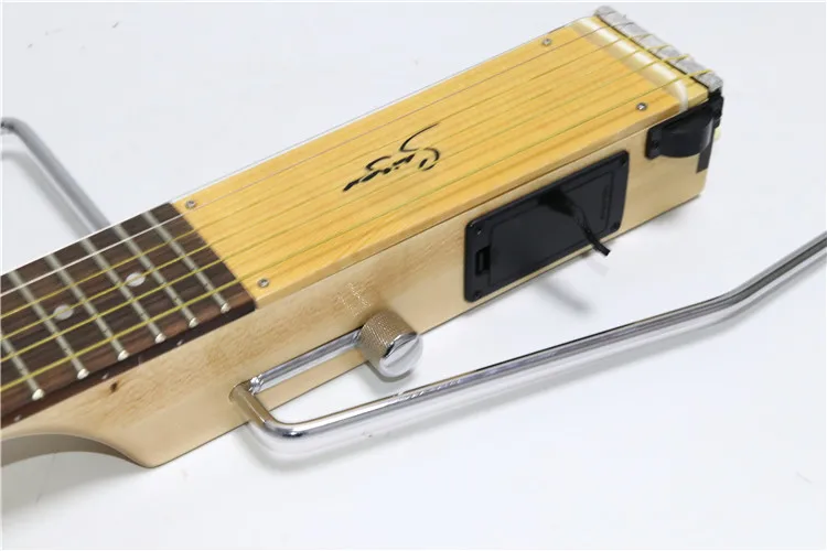 Wholesale custom brand 6 strings Maple wood headless travel electric guitar