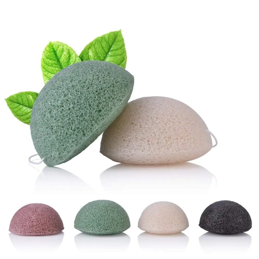 100% pure natural luxury skin care private label organic face cleaning facial cosmetic sponge konjac