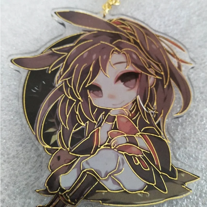 Подвески из золотой фольги с гравировкой двусторонние аниме очаровательные акриловые подвески на заказ