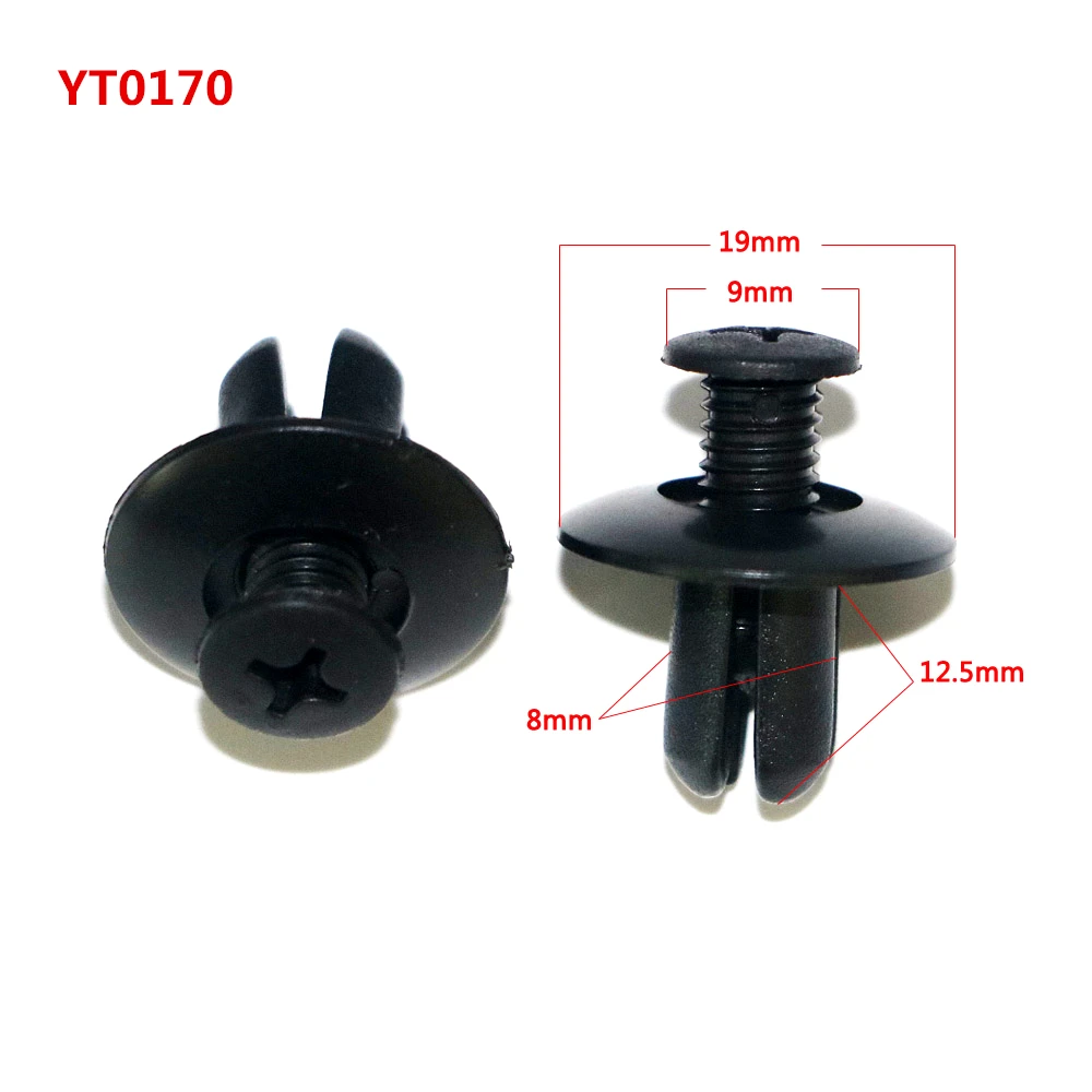 10 kinds 200pcs Mixed Auto Plastic Fastener Car Bumper Clips Fender Liner Retainer Rivet for Honda Acura AUDI Nissan