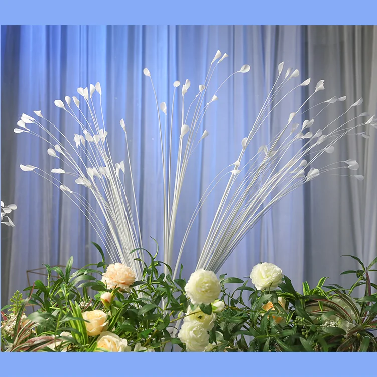 Latest weddings decoration artificial flower graceful grass walkway stand