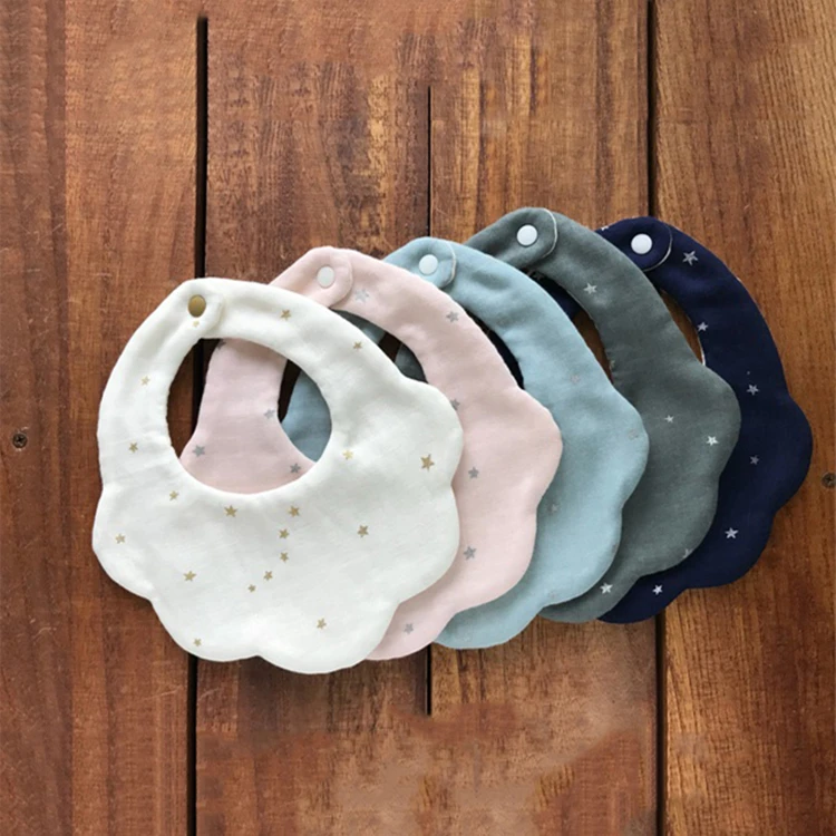 
Manufacturer Custom Food Grade Silicone Baby Bibs Waterproof Plain Color Round Baby Bib 