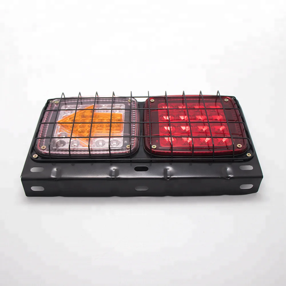 12V 24V Trailer Three Color Bulb Combination Rear Light with Iron Net