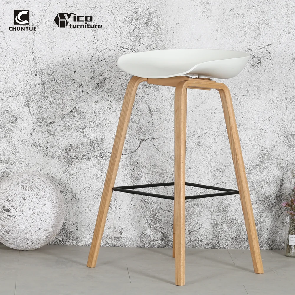 Красивый белый китайский поставщик, деревянные ножки, современный деревянный садовый кухонный стол для завтрака, барный стул, табурет