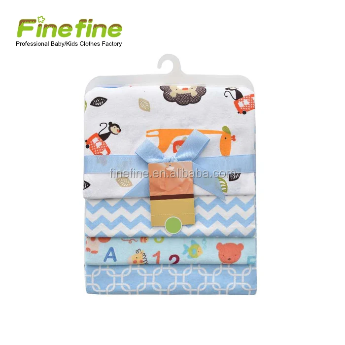 
Knitted wholesale 100% Organic Cotton Flannel Swaddle Blanket 