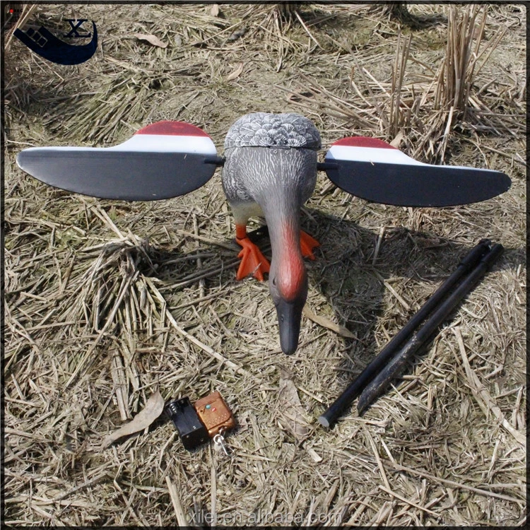 DGXILEI OUTDOOR HUNT DUCK HUNTING ELECTRONIC DECOY 6V SPINNING-WINGS GADWALL DUCK MOTOR DECOY WITH REMOTE