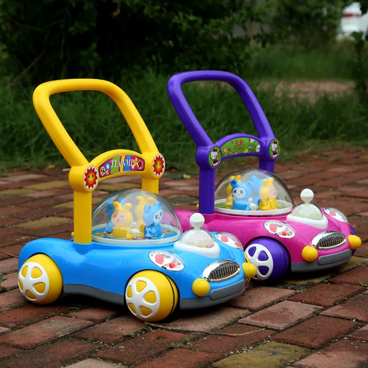 New Model Baby Toys Car Walker Kids Baby Trolley Rollator With Music Light and Adjustable Speed Cartoon Learning Walker For Baby