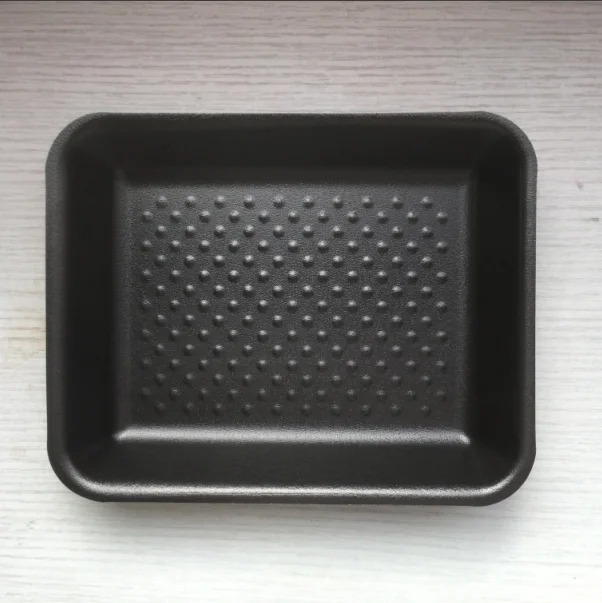Good quality meat eps foam black tray