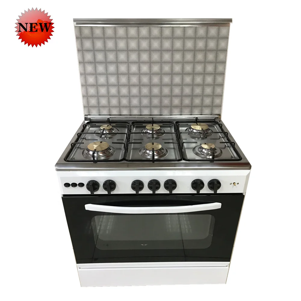 6 No. of burner classic design zhongshan manufacture gas cooker with oven for sale in Middle East