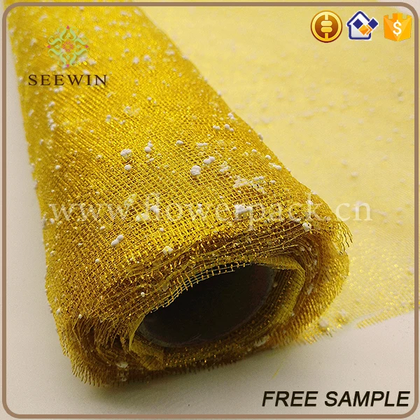 
wholesale bright-coloured flower packing deco mesh 