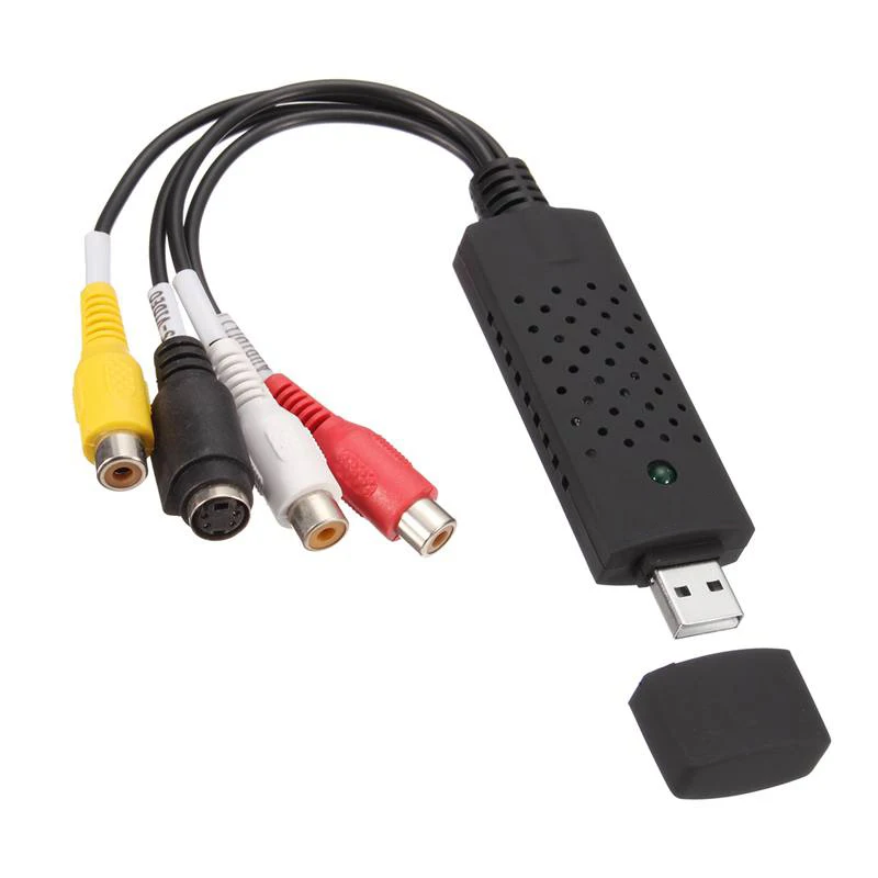 10 NTSC USB Video Capture Card TV Tuner CCTV VCR DVD HDTV Audio Adapter Converter Connector for Win Video Game on PC/Laptop
