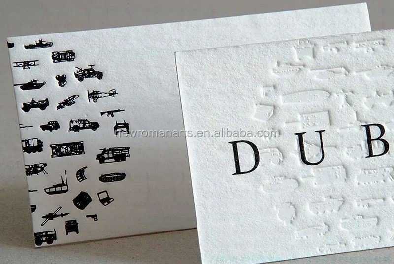 
Unique Newest Design Paper Custom Business cards Printing Debossed/Letterpressed White Clear Special paper business card 