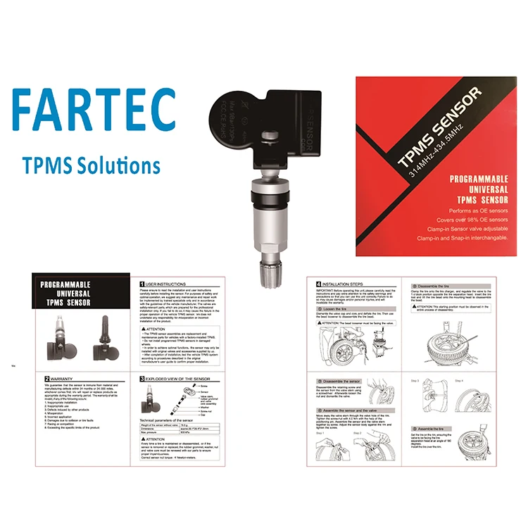 315 и 433 МГц 2 в 1 аналог датчика tpms autl программируемый универсальный датчик давления шинах