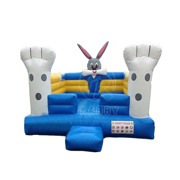 Cute and funny kids bug bunny bouncy castle trampoline rabbit bouncer combo commercial bouncy house for sale