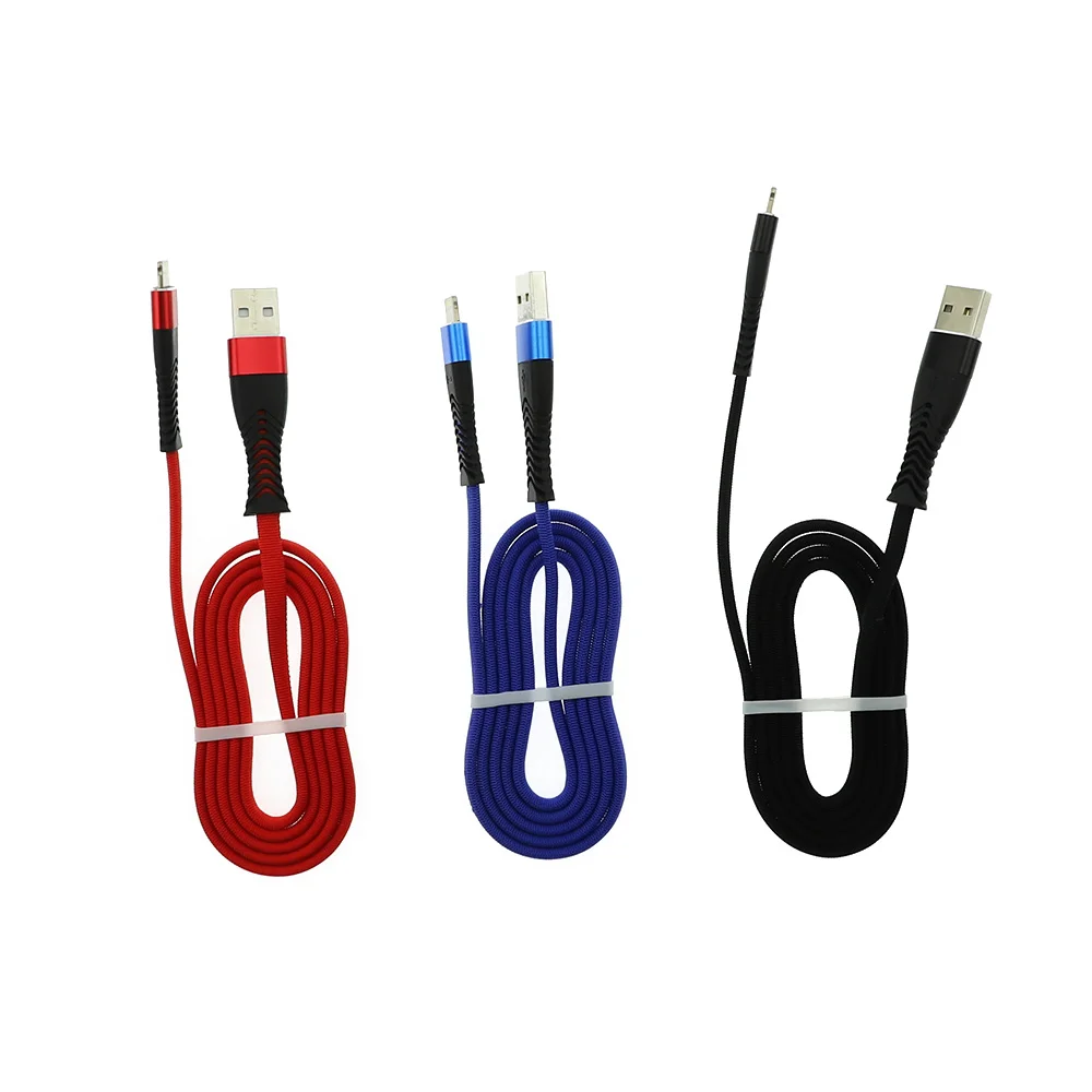 
2019 New arrival fish bone 2.4A micro usb cable with both charging and data for Android mobiles 