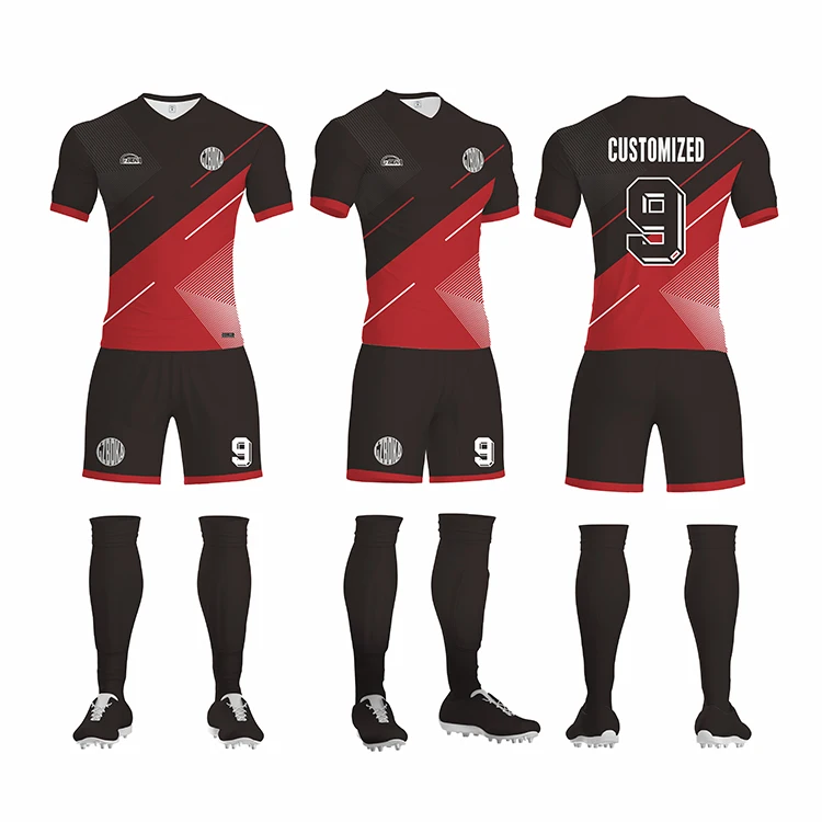 
Supply direct wholesale club football team training suit printing number DIY 