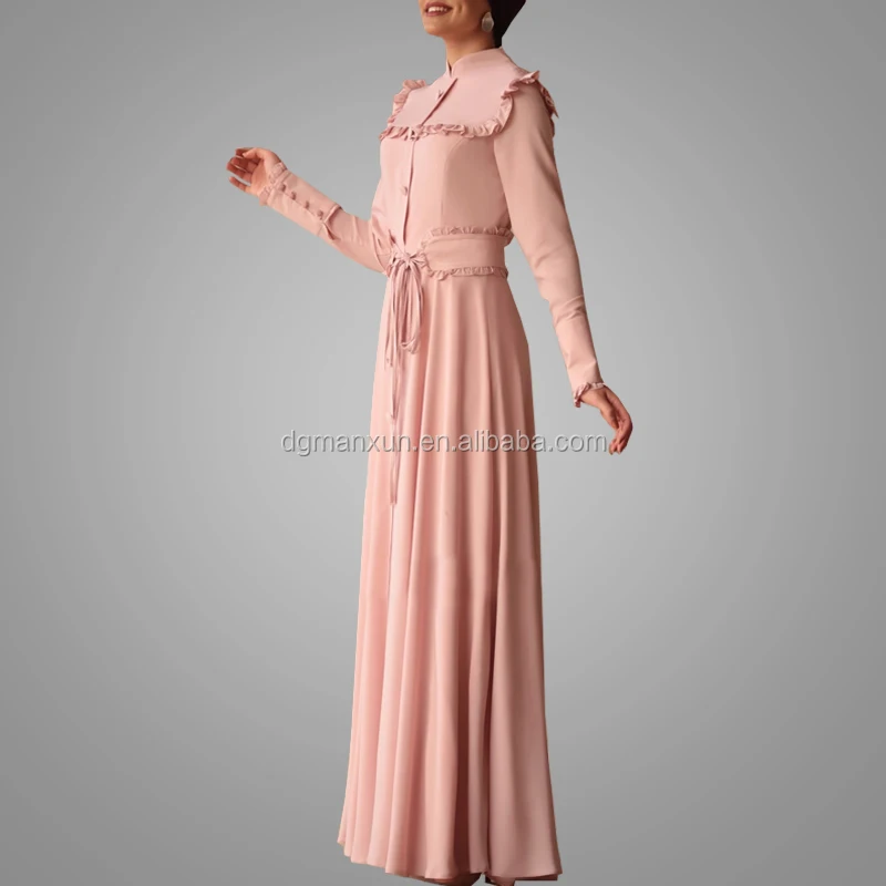Latest Islamic Burka Design Dubai Kaftans Jalabiya New Designs Muslim Long Clothing No See Through Casual Abaya