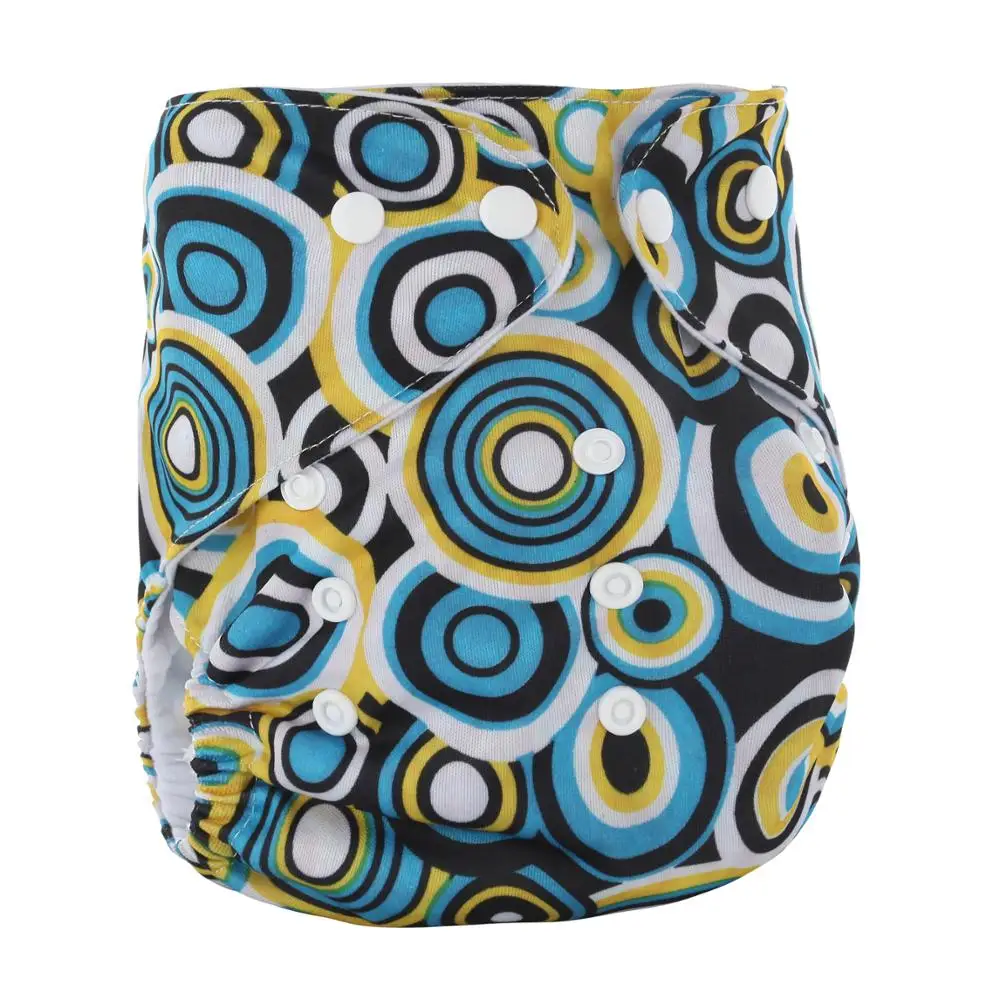 New diapers for babys reusable Single row PUL printed cloth diaper washable china factory prices
