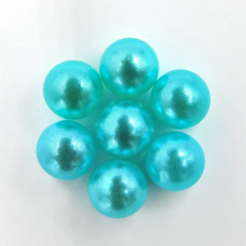 Wholesale Round Shape 5mm No Hole Colorful ABS Plastic Loose Pearl Beads Without Hole