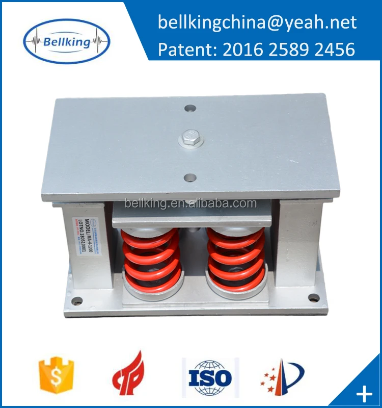 Noise reduction vibration isolation stainless spring mounts for HVAC system using in fire pump