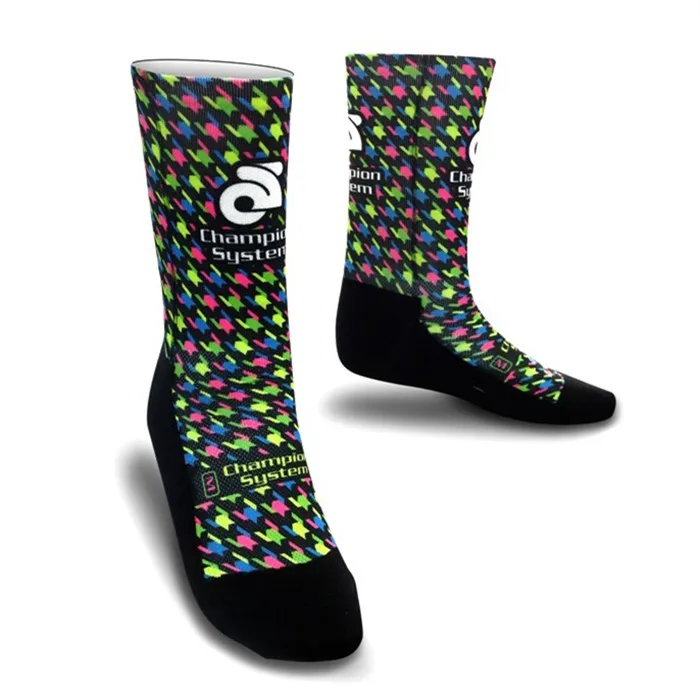 Spandex / Polyester Sporty  Custom Sublimation Socks, Wholesale Knitted Technics Polyester Tie Dye Sublimation Socks