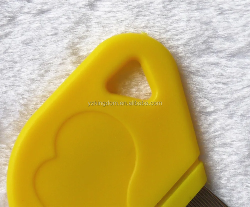Heart Shape Plastic Handle Nit Lice  Flea Comb With Stainless Steel Teeth