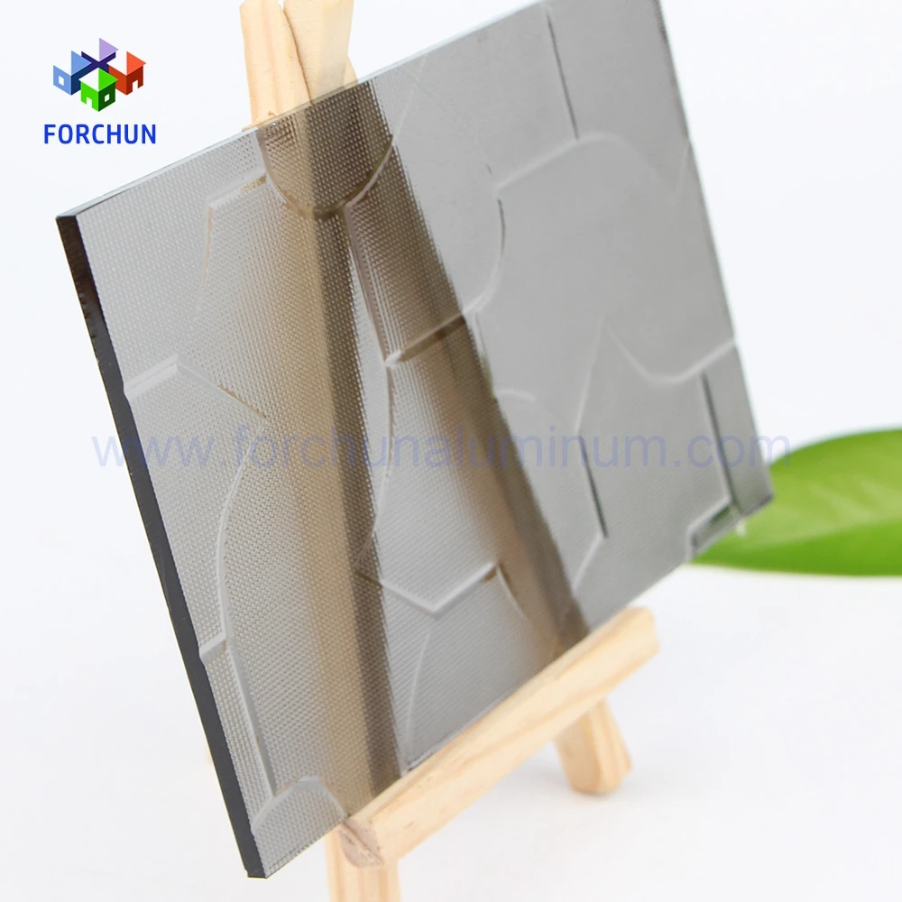 Cristal gris catedral karatachi vidrio 3mm 4mm fabrica de vidrio en china