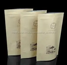 Крафт-бумаги для упаковки пищевых продуктов мешок с окном и молния