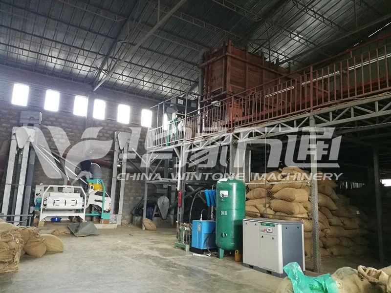 Arabica Coffee Bean Cleaning Line in Ethiopia Green Coffee Processing Line