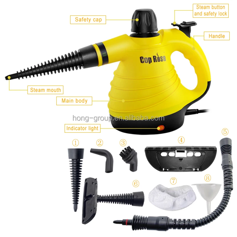 
 Ручной пароочиститель Coprose ODM с низким энергопотреблением, лучший бытовой прибор для очистки окон с насадками 5 в 1  