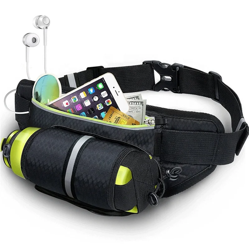 Walking Belt Water Bottle Fanny Pack for Hiking, Jogging or the Gym Conveniently Stay Active While Keeping Hands Free Fits Phone