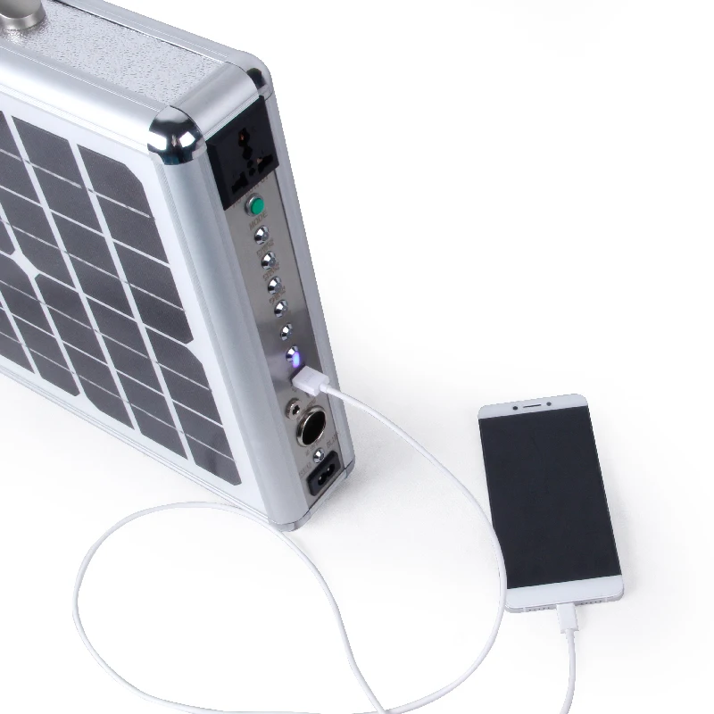 Portable Foldable Suitcase Solar Panel Kit with Battery Inside 15W