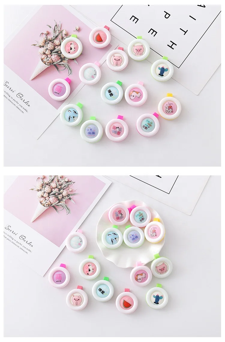 Wholesale cartoon solid mosquito repellent buckle child baby mosquito repeller for indoor outd pregnant mosquito repellent clip