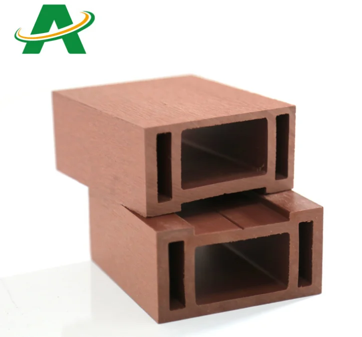 Outdoor Wooden Plastic Fence Gallery Armrest AL-K91-46A Outdoor Wood Plastic Composite Column Hollow Pipe Fittings