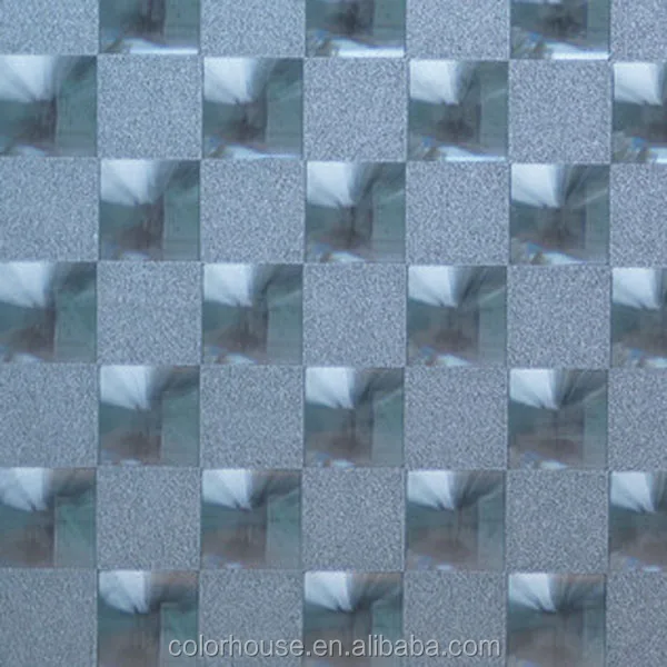 Decorative Frosted 3D Embossed Transparent PVC Privacy Film Self-Adhesive Window Sticker Glass Stickers D904