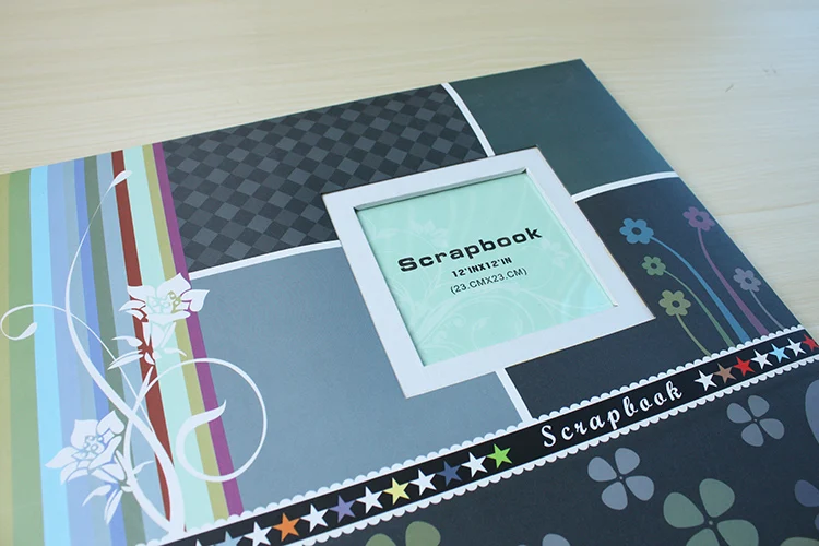 Custom Paper printing cover scrapbook album 12x12 large photo book Family memory paper slip in photo album scrapbook