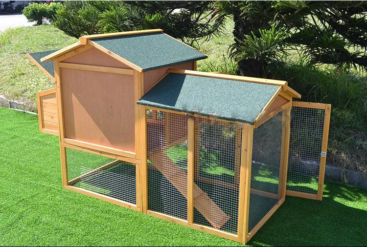 
Hot outdoor leisure real wood rabbit cage wooden chicken coop 