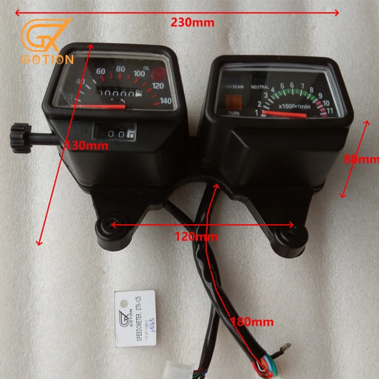 Оптовая продажа на заказ DTK-125 14000r/мин мотоцикл цифровой спидометр