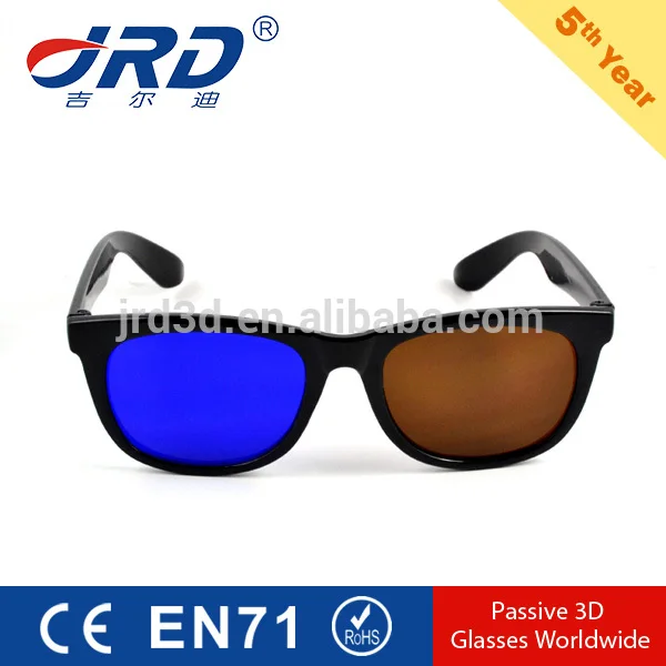 
plastic anaglyph amber blue 3d eyewear 