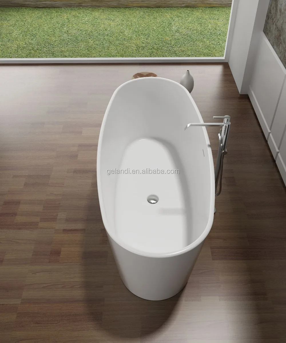 
Man-made free standing oval bath tub 