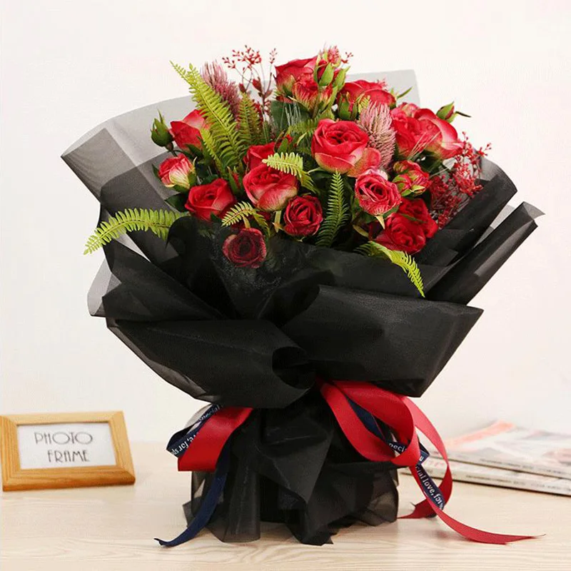 
Hot Sale Fresh Flower Wrapping Paper For Bouquets Packing Mesh 